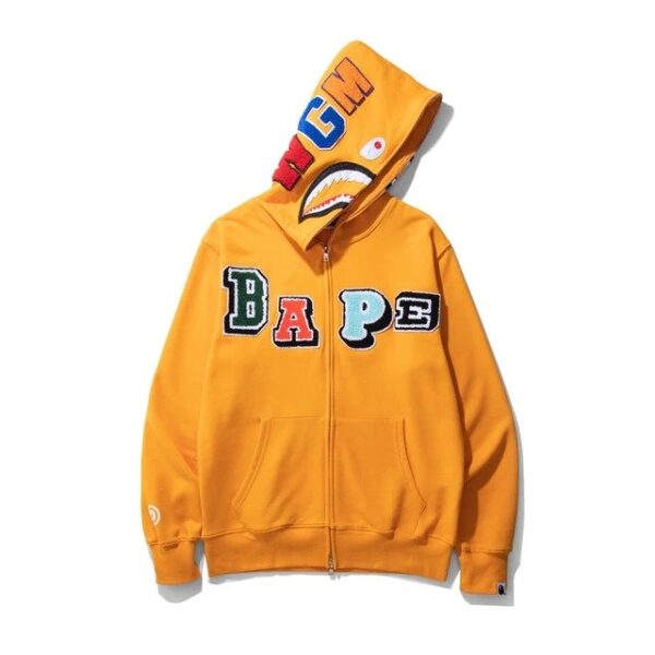 real bape hoodie yellow