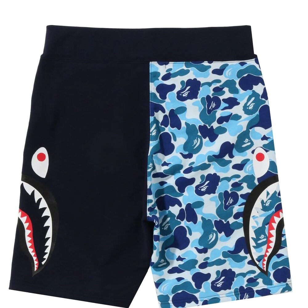 BAPE-ABC-Camo-Side-Shark-Sweat-Shorts-Black-1