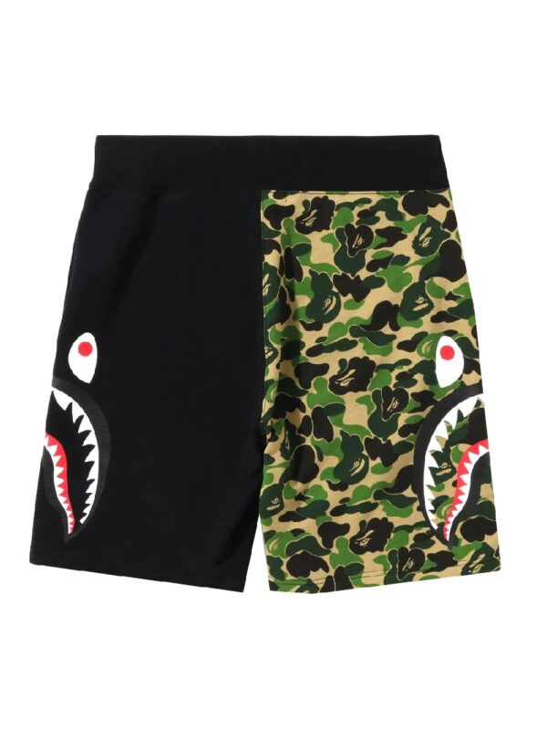 BAPE-ABC-Camo-Side-Shark-Sweat-Shorts-Green-1