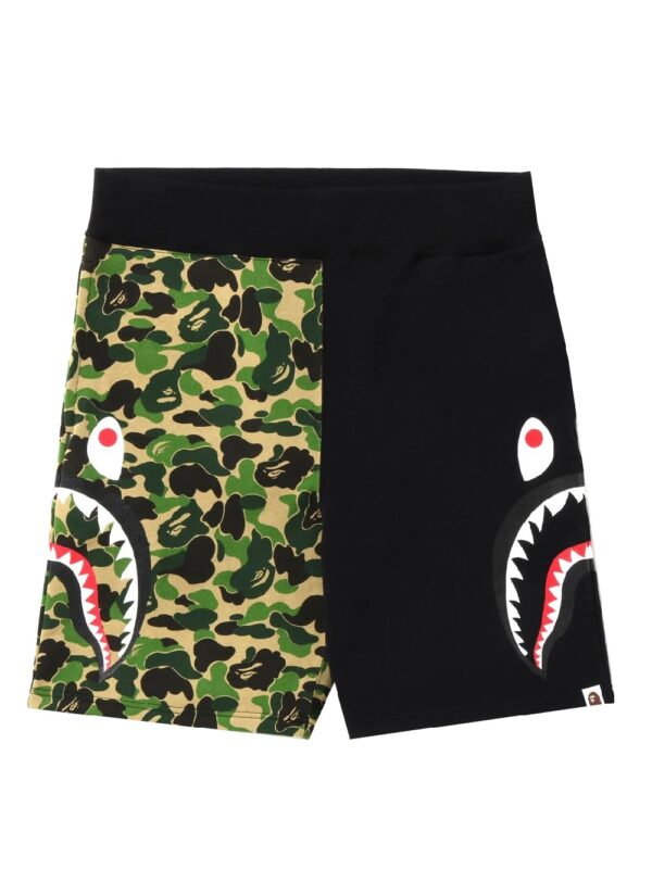 BAPE-ABC-Camo-Side-Shark-Sweat-Shorts-Green