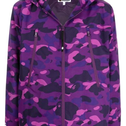 BAPE-Camouflage-print-Hooded-jacket-Purple-Front
