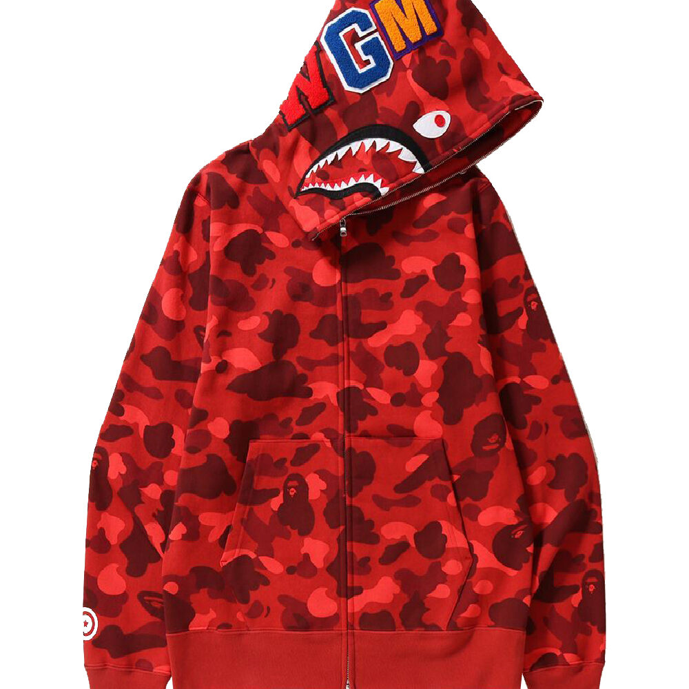 BAPE-Color-Camo-Shark-Full-Zip-Hoodie-FW21-Red