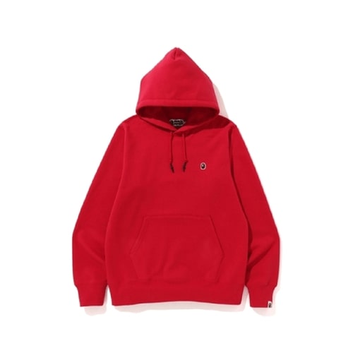 Red-BAPE-One-Point-Pullover-Hoodie