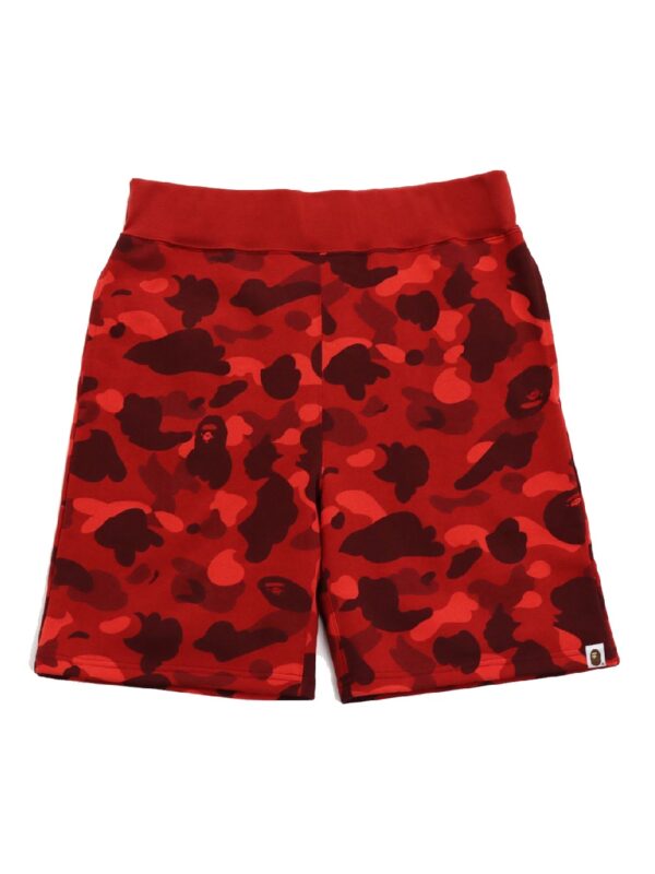 BAPE-Color-Camo-Sweat-Shorts-FW21-Red