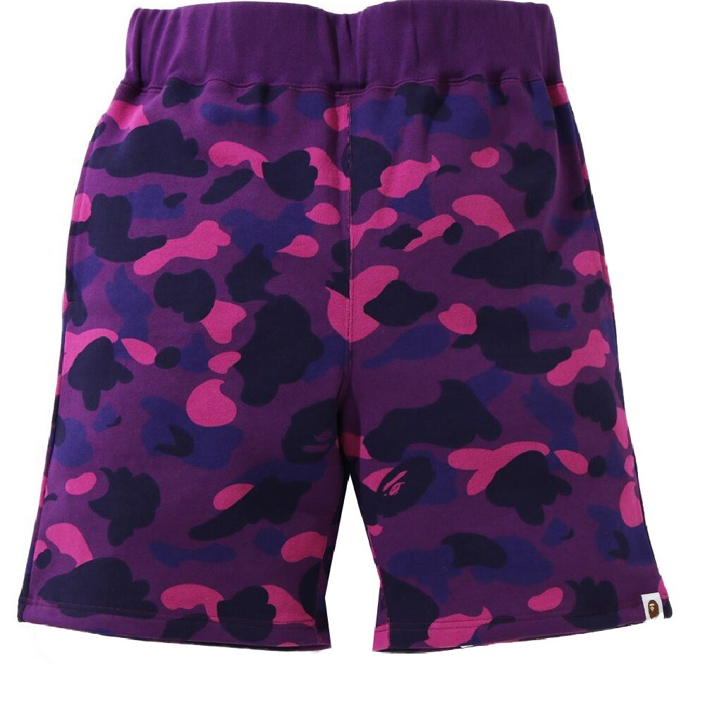 BAPE-Color-Camo-Sweat-Shorts-SS21-Purple
