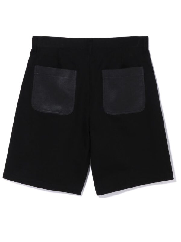 BAPE-Multi-Motif-Leather-Pocket-Chino-Shorts-Black-1