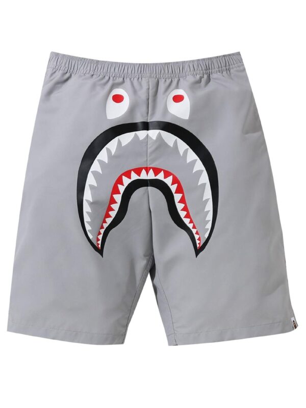 BAPE-Shark-Beach-Shorts-Grey