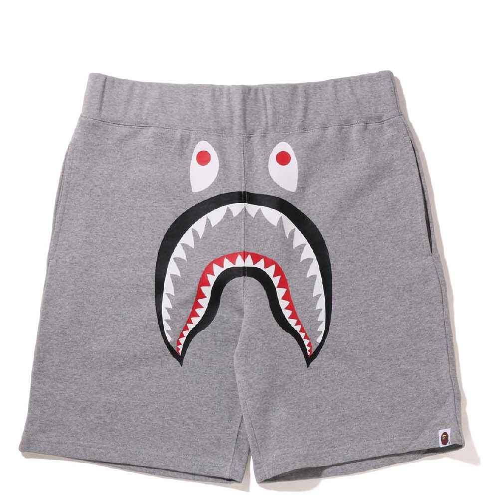 BAPE-Shark-Sweat-Shorts-FW22-Grey