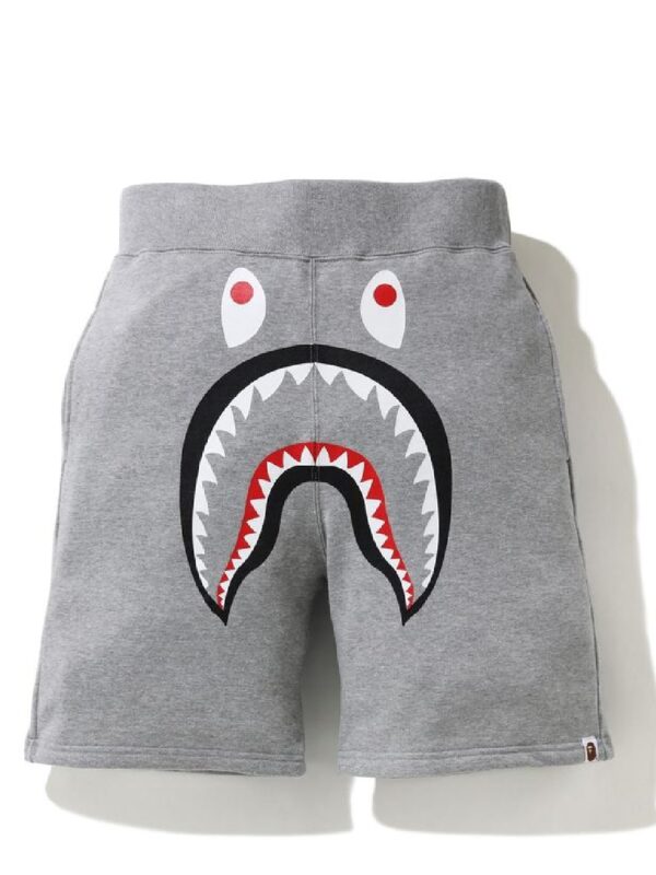 BAPE-Shark-Sweat-Shorts-Grey